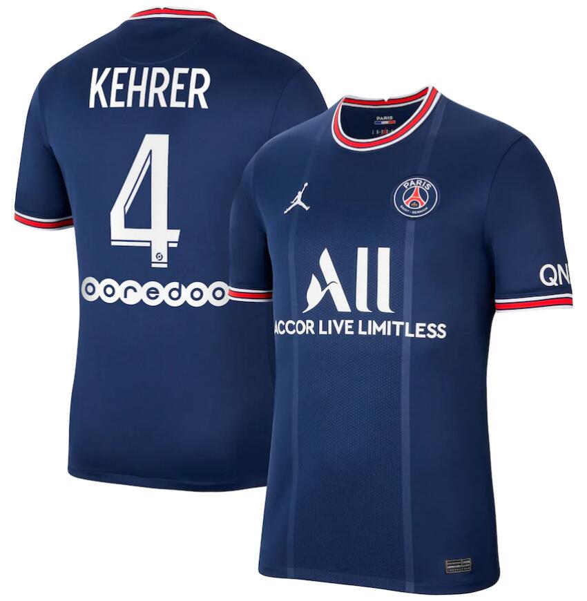 2021/22 Maillot PSG Domicile Soccer Jersey Shirt Kehrer 4